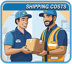 Cost of shipping audio products, floor boxes and panels from ChurchAudioSupply