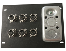solder point packing plate for recessed audio stage boxes